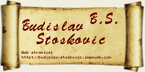 Budislav Stošković vizit kartica